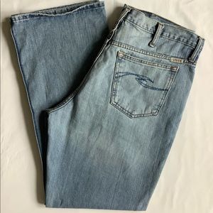 Cinch Jeans Men's Size 36X32 White Label Loose Fit Straight Distressed Denim